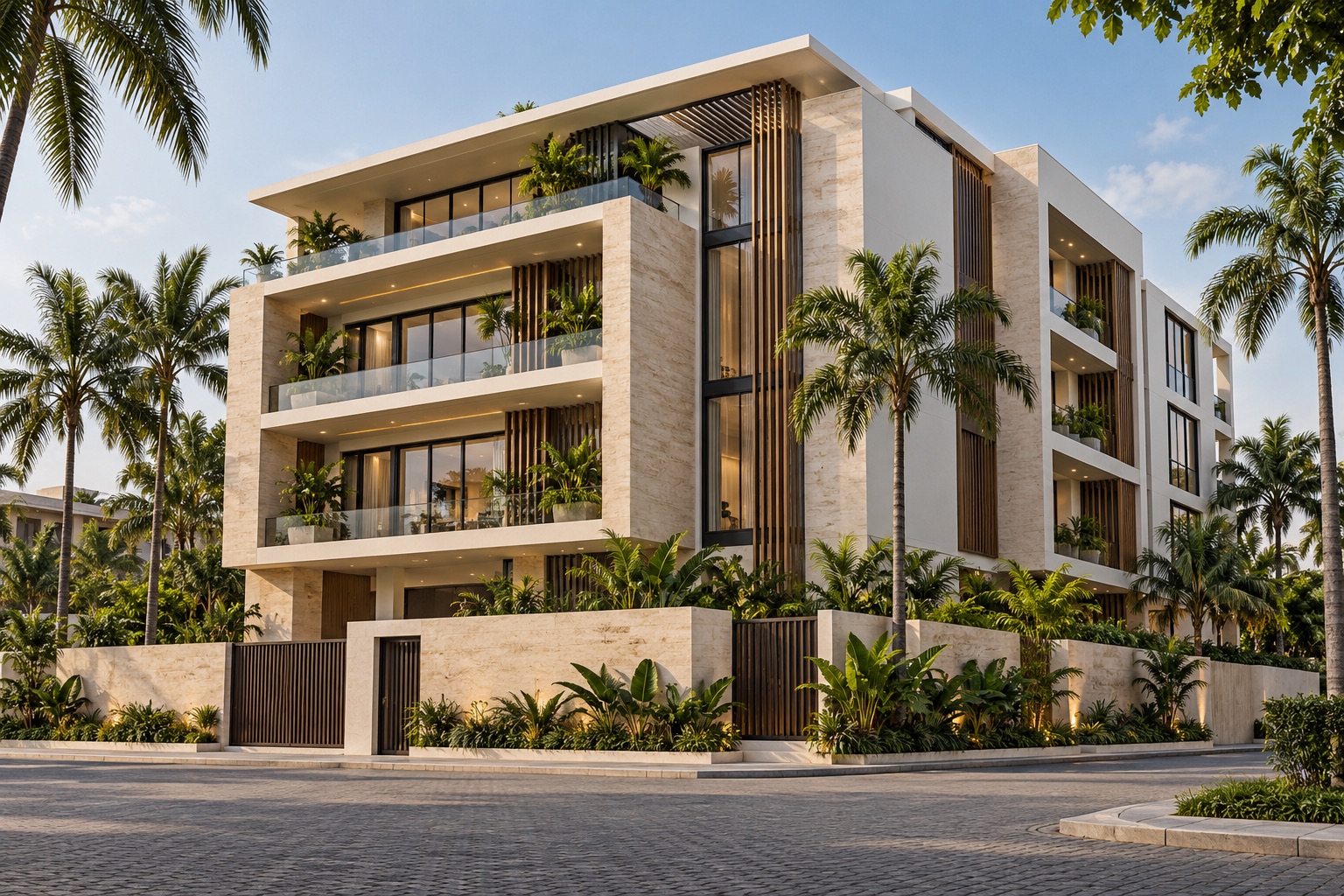 AI-generated exterior concept: The Ikoyi Collection